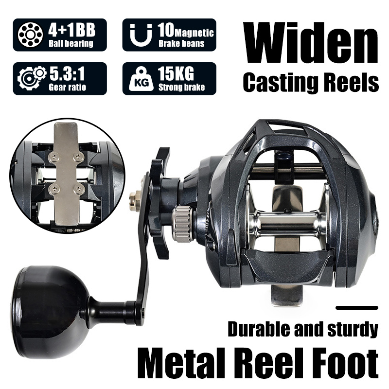 Abu Garcia Reel Max - Cuerpo Ancho, Gran Capacidad, Carrete de